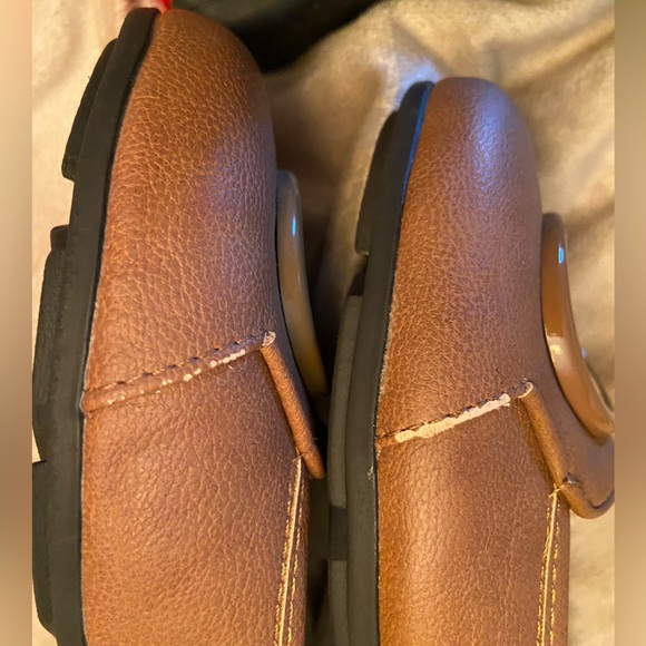 Liz Claiborne Ballet Womens Camel Selma Brown Flat Slip On Signature Size 8 - Picture 5 of 5